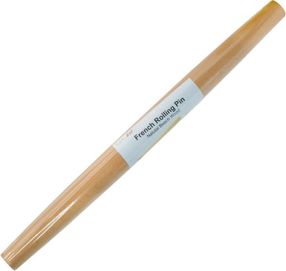 Syn-zer 17 Inch French Rolling Pin, Solid Beech Wood