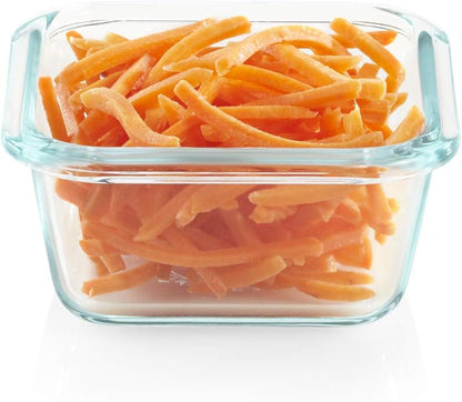 Snapware Glass Total Solutions (12-Pack) Food Storage Containers Set, (1, 2 & 4 Cup), Airtight & Leakproof Plastic Locking BPA-Free Lids, Freezer Dishwasher Microwave Safe