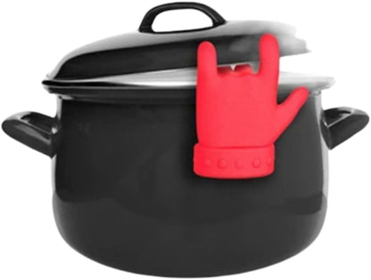 BeyondNice Silicone Snap Lid Pot Lid Lifter - Finger-Shaped, Unique, Spill-Proof & Steam Release - Kitchen Tool & Accessory (1)