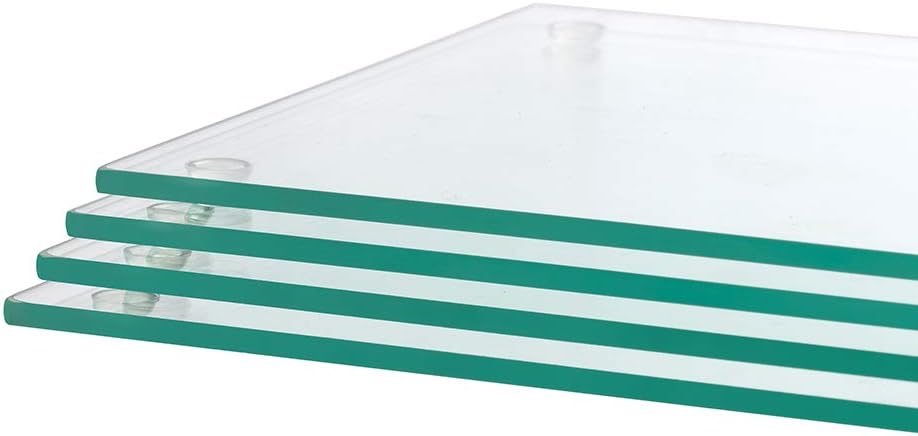 Murrey Home Glass Cutting Board Set for Kitchen Counter, Tempered Glass Chopping Boards Dishwasher Safe, Small Clear Countertop Tray, 16"x12"x2PC