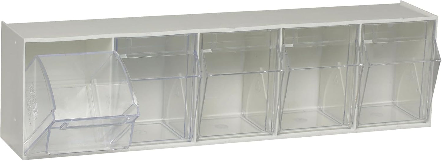 Quantum Storage Systems QTB302WT 2 Drawers Tip Out Cabinet Part Organizer White 14" H x 24" W x 12" D