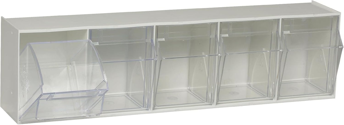 Quantum Storage Systems QTB302WT 2 Drawers Tip Out Cabinet Part Organizer White 14" H x 24" W x 12" D