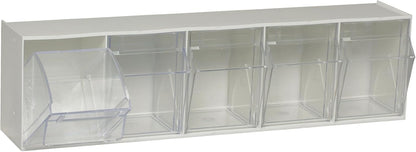 Quantum Storage Systems QTB302WT 2 Drawers Tip Out Cabinet Part Organizer White 14" H x 24" W x 12" D