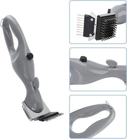 Barbecue Grill Steam Brush,Heavy Duty BBQ Cleaner for Grates Powerful Cleaning Brush Non Scratching Scraper Grate Gas Charcoal Electric Grills Grease Removal Scrubber Deep Cleans