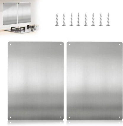 Stainless Steel Stove Backsplash, Kitchen Splatter Shield Silver 12"x16"