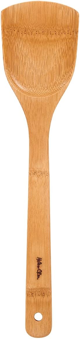 Helen's Asian Kitchen Bamboo Stir Fry Spatula, 13-Inch, Wok Cooking Tool For Stirring, Mixing, Turning, And Serving