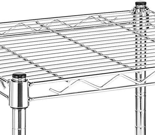 Whitmor 2-Wire Shelving Unit, Metal Storage Shelves, Stacking Shelf with Basket, Easy Assembly Home Organizer for Pantry, Kitchen, Garage, Plant