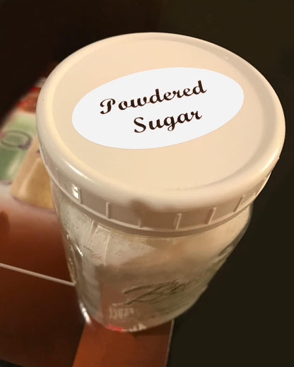 500 Pcs Removable Freezer Labels Jar Canning Labels Stickers, 1 x 2 Inch Self-Adhesive Oval Food Storage Stickers, Bottle Labels for Cosmetic Handmade Gifts Mason Jars, Easy Clean Leaves No Residue