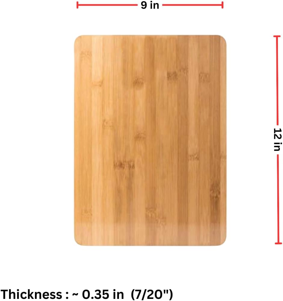 Set of 12, Bulk Wholesale Bamboo Cutting Boards – 12x9" Blank Wood Charcuterie Trays for Snacks, Cheese, Appetizers, Grazing Platter, Engraving Gifts, Epoxy Resin Crafts, or Rustic Wall Deco