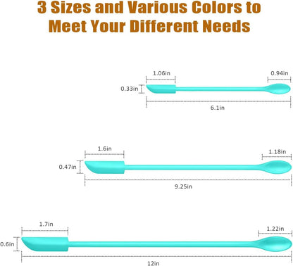 Silicone Spatula Set 6Pcs, Mini Jar Scraper for Makeup & Food