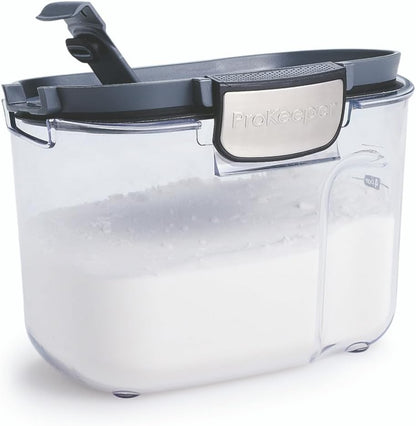 Progressive International ProKeeper+ Clear Plastic Airtight Food Baker's Kitchen Storage Organization Container Canister Set with Magnetic Accessories, 2- Piece Set (Grain 2.5-Quart)