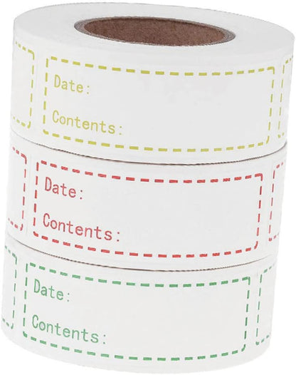 EXCEART 2rolls Food Storage Date Labels Kitchen Stickers for Keeping Removable Adhesive for Freezer and Refrigerator Use for Food Organization