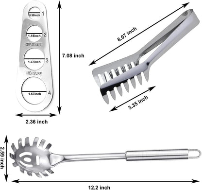 3 Pieces Stainless Steel Spaghetti Server Set