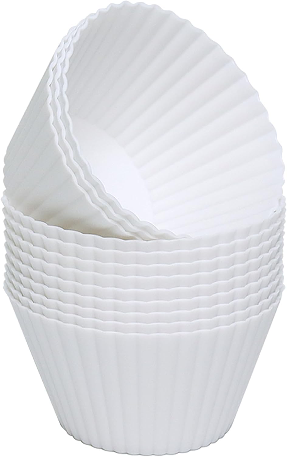 Extra Large Silicone Cupcake Muffin Cups 12 Pack, 3.54 Inch Muffin Liners, Reusable Jumbo Silicone Baking Cups Easy to Clean, Great for Cupcake, Mousse(Multicolor)