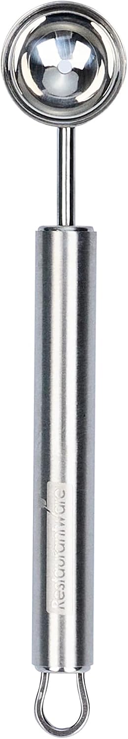 Restaurantware Stainless Steel Melon Baller - German Standard Fruit Scooper, Ergonomic Grip, Dishwasher Safe - Fruit Baller For Watermelon, Cantaloupe, Butter, DIY Fruit Platter