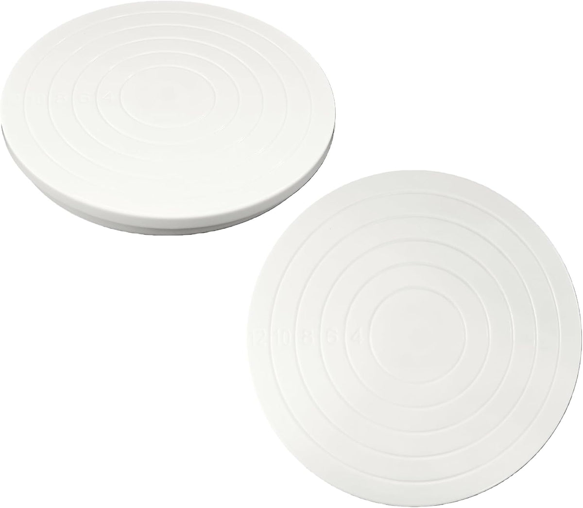 2PCS Cake Decorating Turntable 5.5inch Revolving Stand, Plastic Round Rotating Cookie Swivel for Home Kitchen Baking Tools Accessories Supplies Cupcake Pastry, Pink