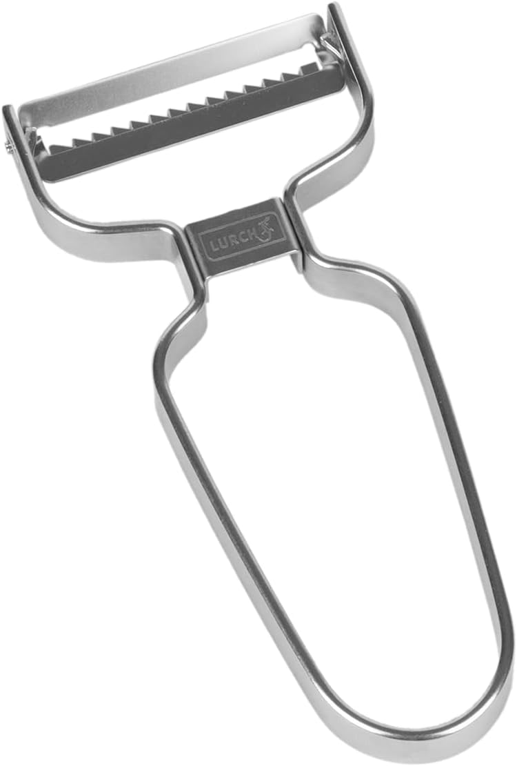 Lurch Germany Julienne Vegetable Y Peeler 5.1 x 2.3 Inches / 13 cm x 6 cm | Stainless Steel Cutter & Slicer for Carrot, Potato & Apple | Veggie Zoodles Maker | Non-slip Comfortable Handle - Black