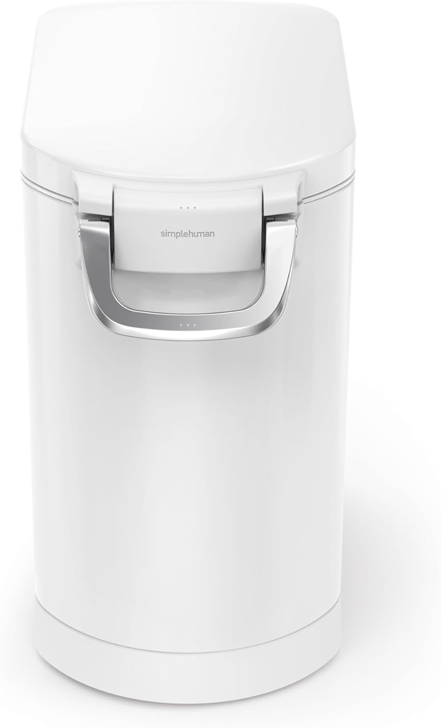 simplehuman 25 Liter, 27 lb / 12.2 kg Medium Pet Food Storage Container for Dog Food, Cat Food, and Bird Feed, Alloy Steel, Matte Black