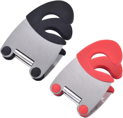 3Pcs Stainless Steel Pot Clip Spoon Holder for Kitchen Cooking
