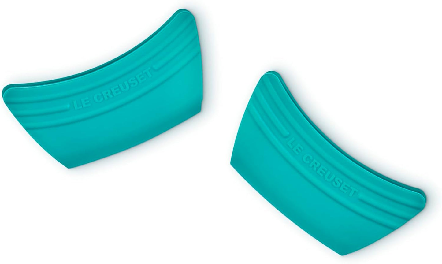 Le Creuset Silicone Set of 2 Handle Grips, 5" x 2 1/2" each, Black