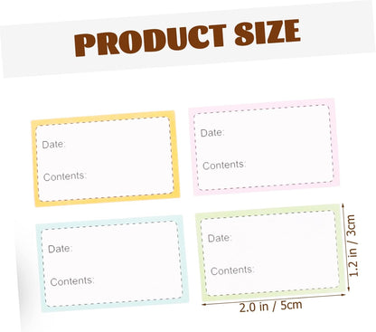jojofuny 5 Rolls of Multi-Function Food Safety Date Labels Blank Writing Stickers for Refrigerated Items Decorative Bottle Stickers for Kitchen and Office