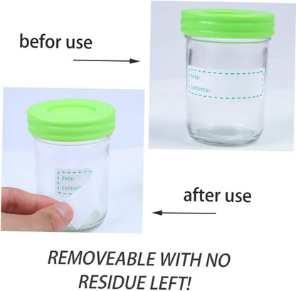 DOITOOL Food Storage Date Labels 500pcs Kitchen Record Stickers for Easy Food Identification Removable and Waterproof Date Stickers for Fridge and Freezer