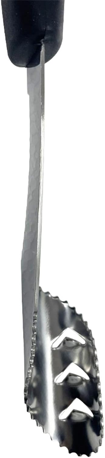 Pepper Core Extractor, Stainless Steel Vegetable Fruit Core Seed Remover, Hole Digger with Serrated Edge and Rubber Handle