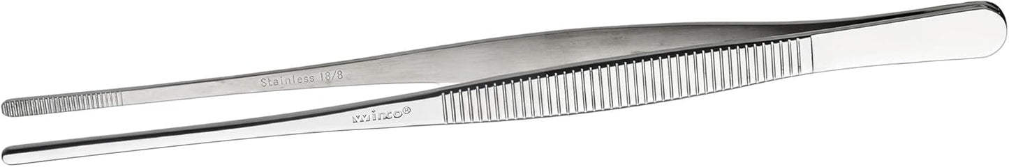 Winco 10" Heavy-Duty Plating/Tweezer Tong, Straight