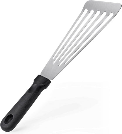 Fish Spatula,Stainless Steel Fish Turner,Flexible Metal Spatula for Flipping Fish,Eggs,Crepes, Steaks,Burgers and Baking,Rust-Proof & Corrosion-Resistant,3.1"x 12"