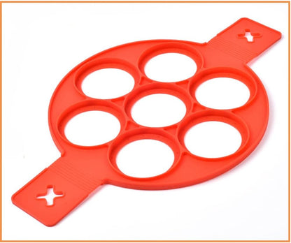 Nonstick Pancake Molds Ring Silicone Fried Egg Mould Reusable Pancake Maker Egg Ring Kitchen Cooking Baking Tools (Round Shape)