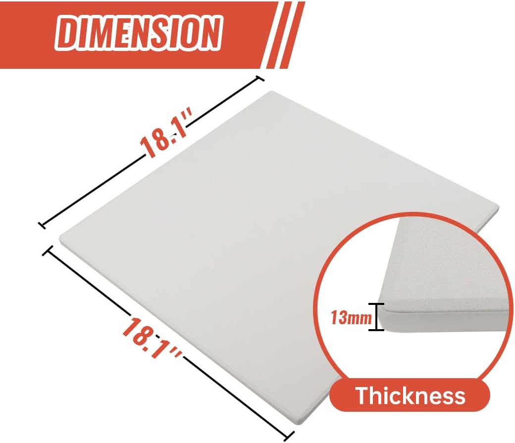 Extra Large 24 x 17 3/4 Inch Rectangular Pizza Stone for Oven and Grill