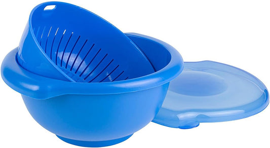 Hutzler 3-in-1 Berry Bowl Keeper, Colander & Container, Keeps Berries Fresh Longer, 1 Quart Capacity (Yellow)