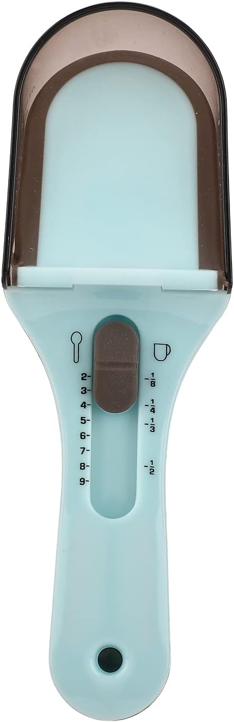 Measuring Spoons Set,2Pcs Adjustable Dosage Plastic Spoon for Take Coffee Milk Mask Powder,Spoon with Scale Kitchen Tool