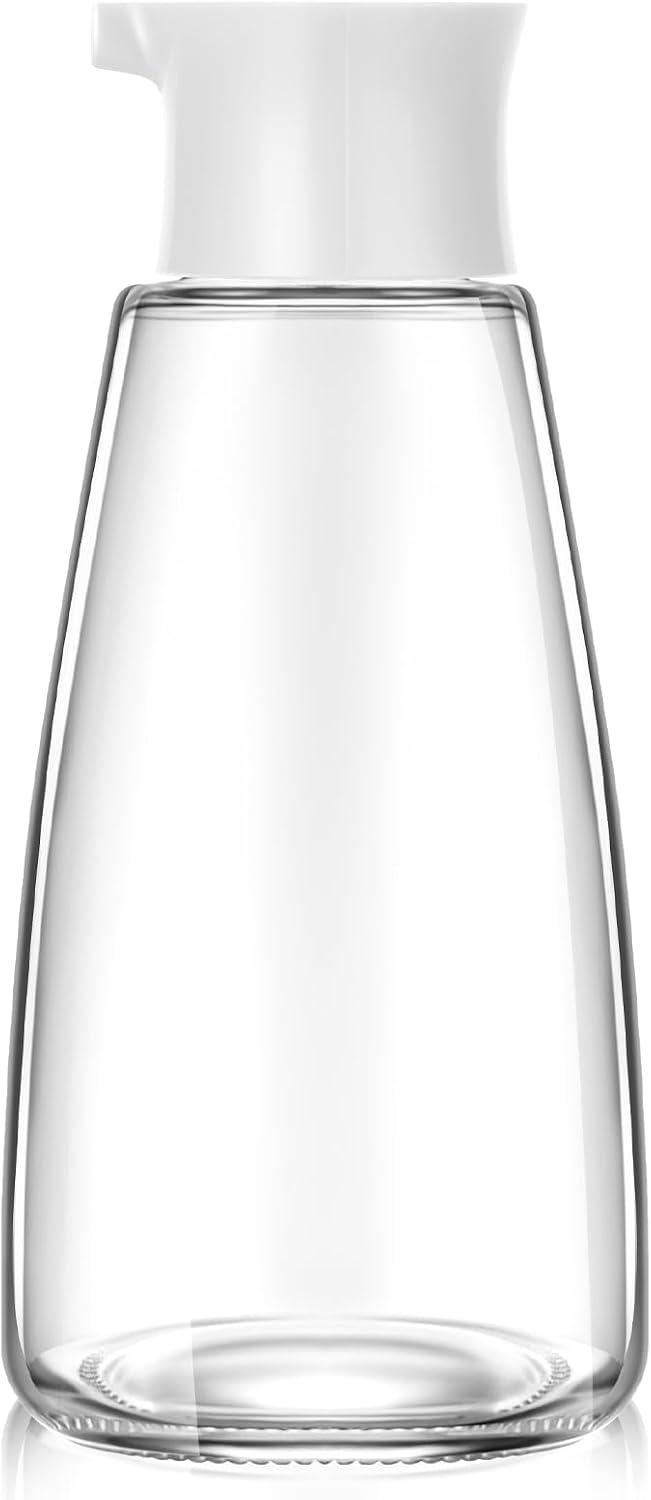 Glass Soy Sauce Dispenser Bottles, 9.6 oz Oil Cruet, Black