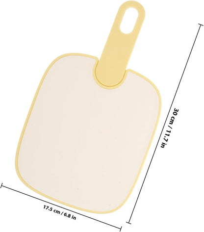 Balacoo Reusable Plastic Cutting Board Mat for Kitchen Use, Non-slip Food Grade Chopping Board for Fruits, Vegetables Meat, Small Size in Cream Yellow, Suitable for Home and Food