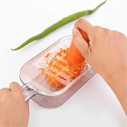 JapanBargain, Japanese Plastic Zester Grater – Multi-Purpose Coarse/Fine Condiment Grater with Container for Ginger and Wasabi, Made in Japan