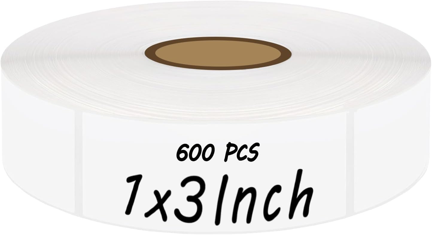 600Pcs Blank Removable Freezer Labels,1x3In Date Label Stickers,No Residue Food Storage Containers Labels,for Food Containers Pantry Organization