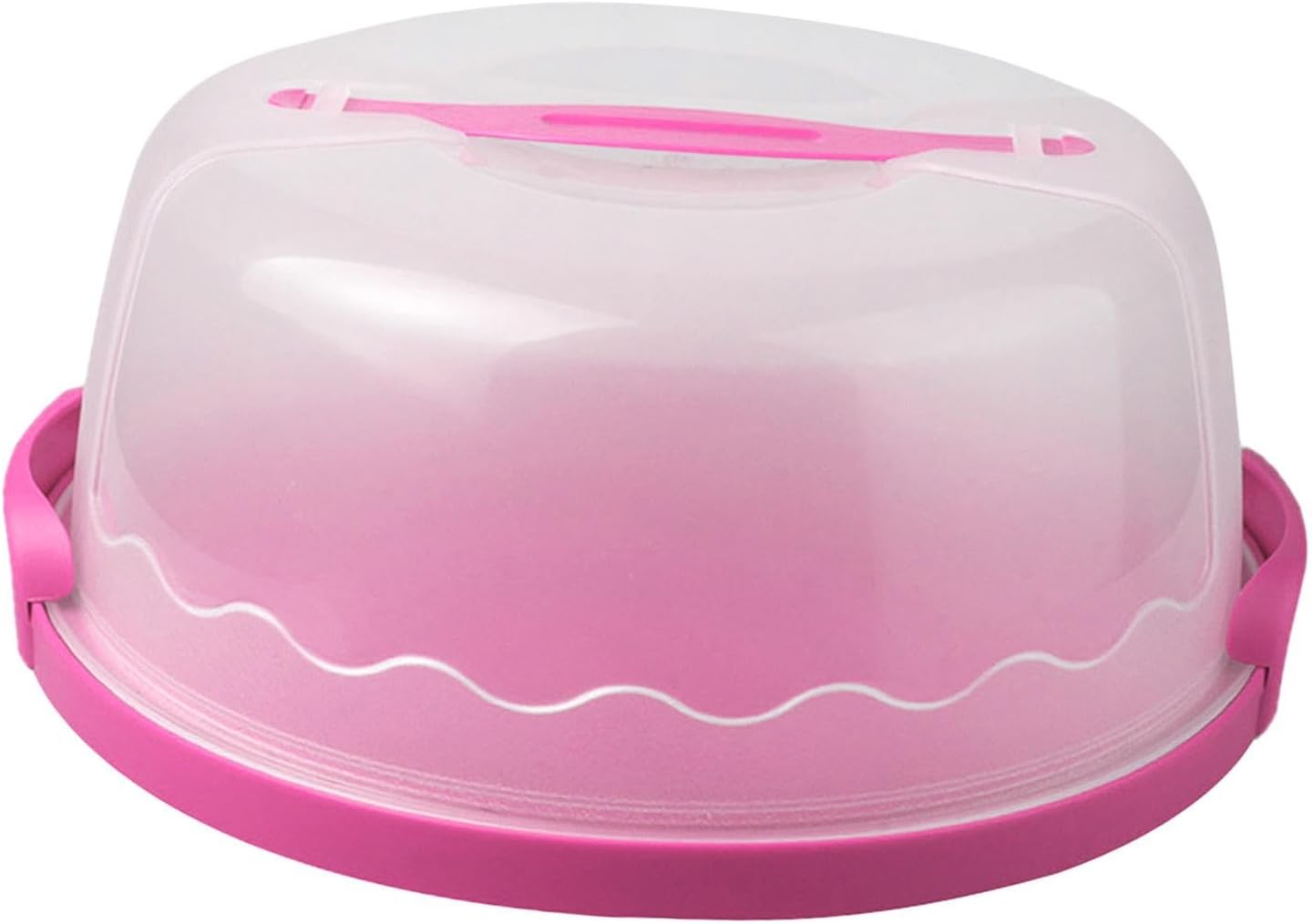 MagiDeal Cake Carrier,Cake Keeper Stand,Fits 10 inch Cake,Holds Pies,Round Cupcake Storage,with Lid and Handle,Cake Storage Container, green, 28.7cmx13cm