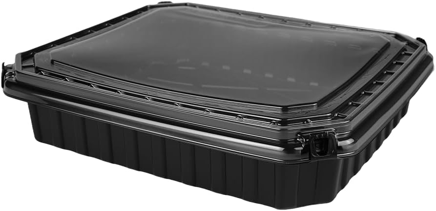 Ultra-Cold Freezer Containers, Frozen Meal Prep Storage with Lids | (-30°C/-22°F), Microwave & Freezer-Safe, Perfect for Frozen Meat, Seafood and Hot Meals, 10" x 8.2" x 3.7", 10 Packs