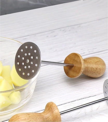 Mini Avocado Masher,Mini Potato Mashers with Wood Handle (Cat' Paw A)
