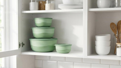 Pera Mixing Bowls with Lids, 8-Piece Airtight Leak-Proof Nesting BPA-Free Bowl Set for Kitchen & Food Storage, Large 4200ml Capacity, Microwave & Dishwasher Safe
