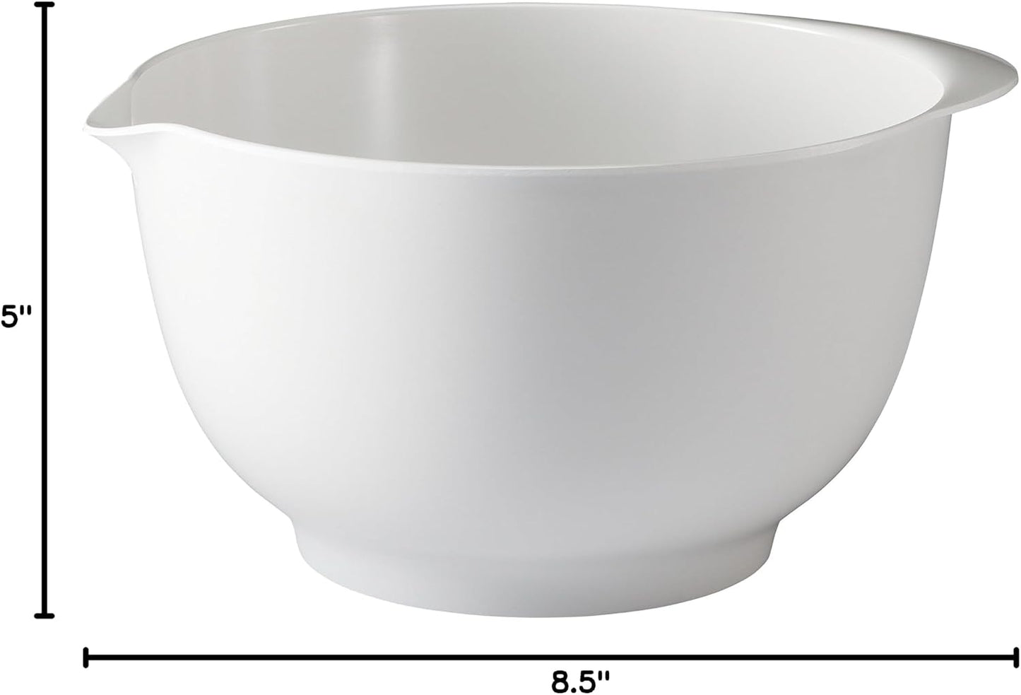 Hutzler Classic 2 Liter Melamine Mixing Bowl, Gray