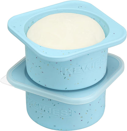 PLUS 1000ml Pizza Dough Proofing Containers, 2-Pack, Green