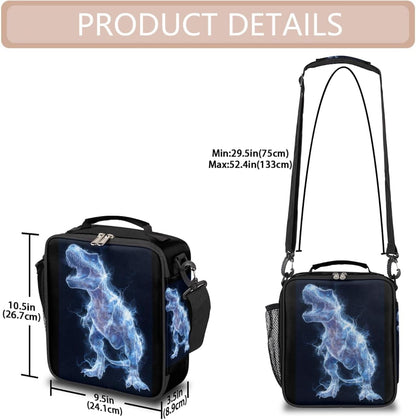 cfpolar Skull Skateboard Lunch Box for Boys Girls, Insulated Lunch Bags for Kids Reusable Mini Cooler Lunch Tote Lunchbox Thermal Meal Tote Kit with Shoulder Strap for Work School Picnic