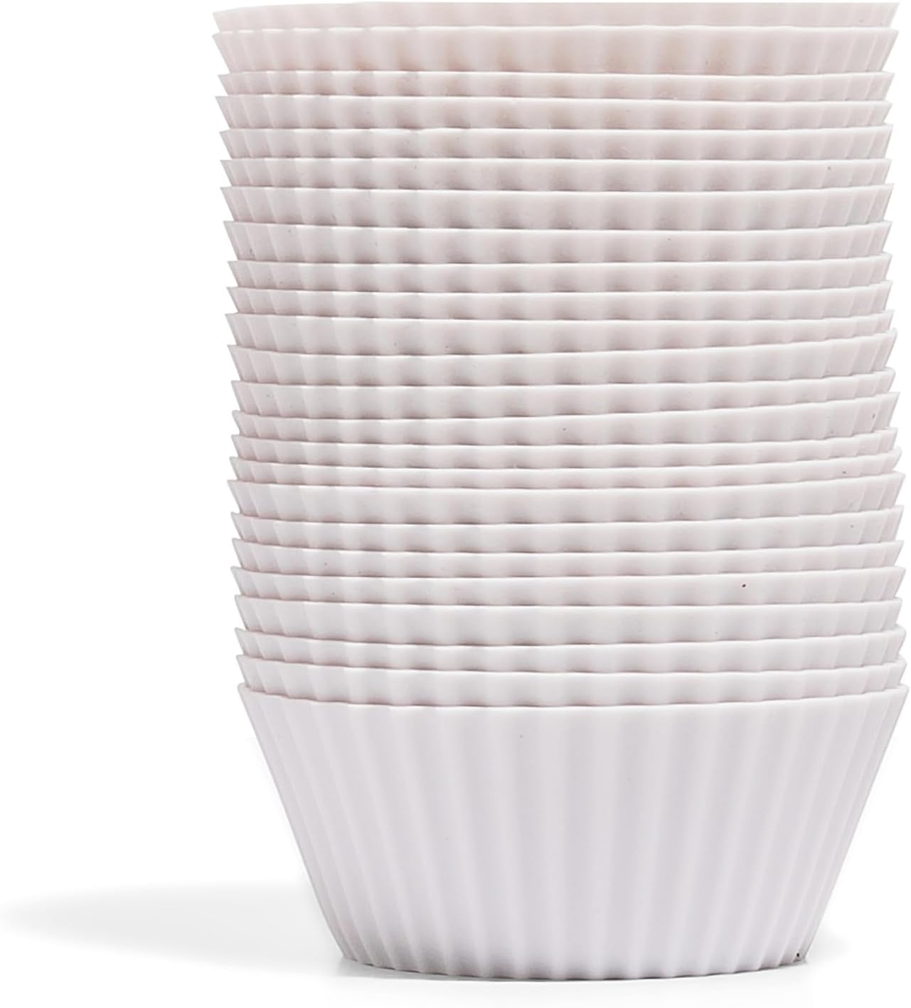 The Silicone Kitchen Silicone Individual Mini Loaf Pans - Reusable, Non-Toxic, BPA Free, Dishwasher Safe, Bento Box Accessories (12 Pack, White)