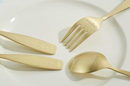 ANNOVA Kids Silverware Children's Safe Flatware Set Stainless Steel - Children Forks, Children Tablespoons, Toddler Utensils, Metal Cutlery Set for LunchBox (Rainbow, 6)