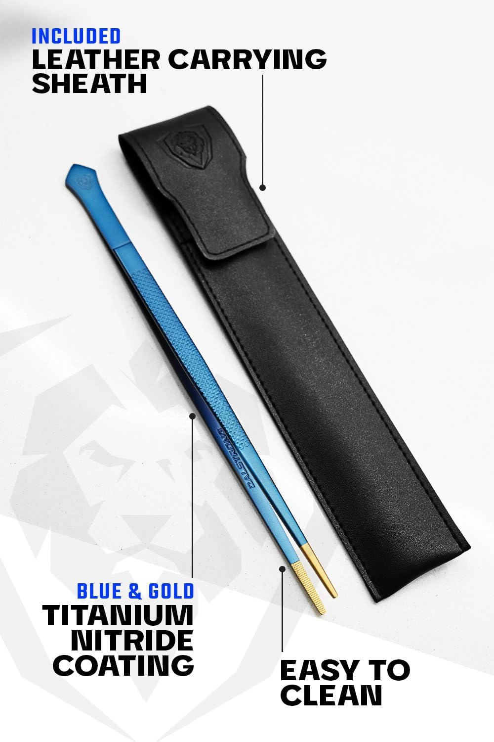 DALSTRONG Chef Tweezers Professional Kitchen Tongs- 12" high-precision Tweezer Tongs for Cooking - Stainless Steel Black w/vTitanium Coating -BBQ, Plating, Multi-use