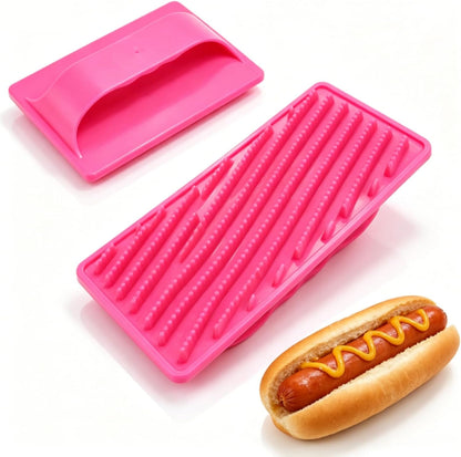 Cyrank Hot Dog Cutter Tool, Curly Hot Dog Sausage Cutter Multifunctional Sausage Criss Cross Handle Sausage Slicers for BBQ, Grilling, Picnics, Outdoor Cooking, Kitchen