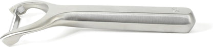 Calphalon Prime Straight Vegetable Peeler, Stainless Steel Peeler with Swivel Blade for Fruits & Vegetables, Weighted Handle for Control, Weighted Handle for Control