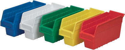 Akro-Mils 30098 ShelfMax Plastic Nesting Shelf Bin Box, 18-Inch Length x 6.75-Inch Width x 6-Inch Height, Clear (10-Pack)